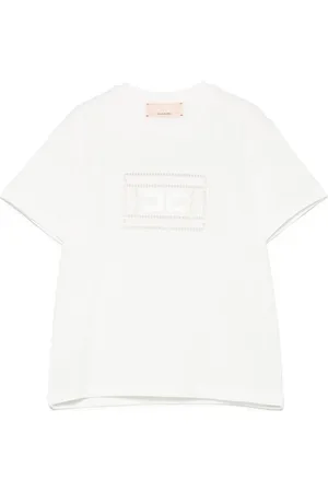 Elisabetta Franchi T-Shirt mit Logo-Stickerei