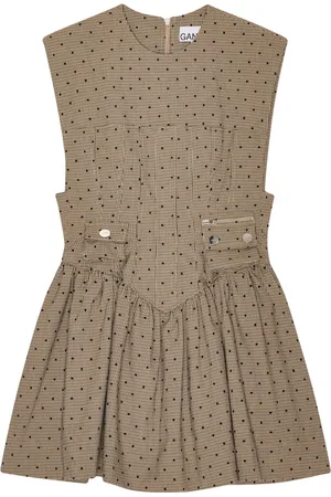 Ganni Minikleid mit Polka Dots
