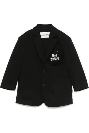 Simonetta Blazer mit Slogan-Stickerei
