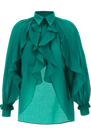 Alberta Ferretti Gerüschte Bluse im Mustermix