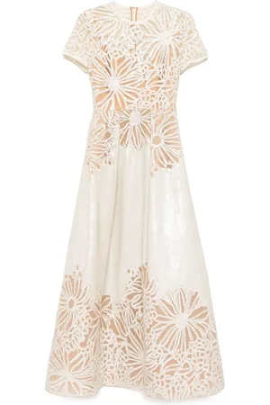Elie saab Besticktes Midikleid