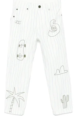 Stella McCartney Jeans mit Skaterboard-Print