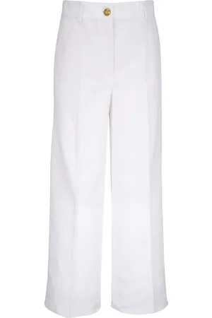 AKRIS Wide-Leg-Jeans mit Knitteroptik