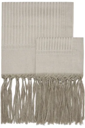 Brunello Cucinelli Handtücher mit Zickzackmuster (2er-Set)