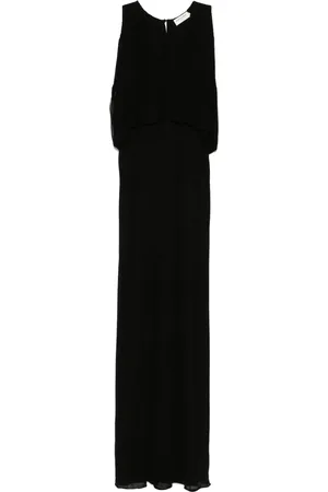 Saint Laurent Langes Jerseykleid mit Drapierung