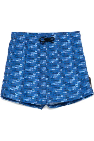 EA7 Badeshorts mit Logo-Print