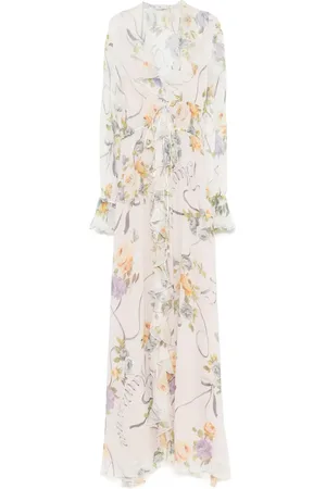 BLUMARINE Maxikleid mit Blumen-Print