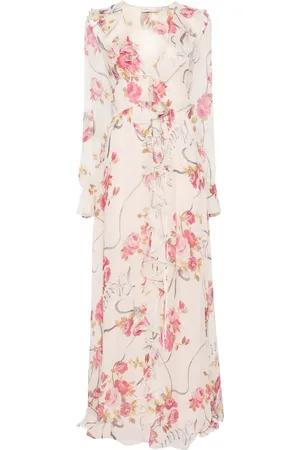 BLUMARINE Maxikleid mit Blumen-Print