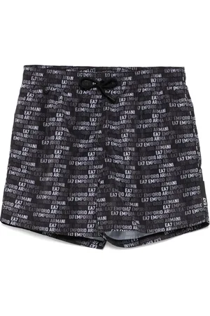 EA7 Badeshorts mit Logo-Print