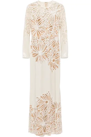 Elie saab Besticktes Maxikleid