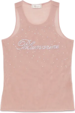 BLUMARINE Tanktop mit Kristall-Logo