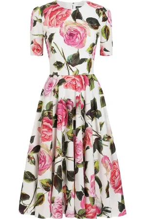 Dolce & Gabbana Midikleid mit Blumen-Print