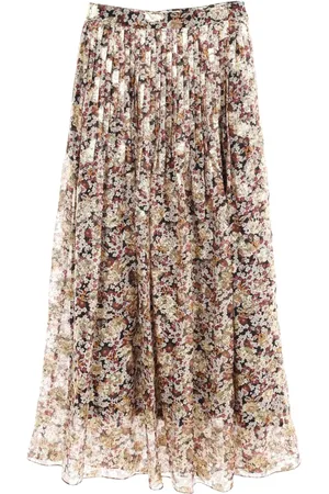 Céline 2010s Midirock mit Blumenstickerei