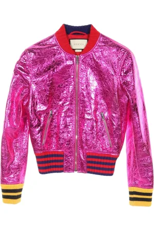 Gucci 2000s Bomberjacke im Metallic-Look