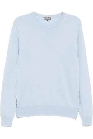 N.PEAL Oxford Pullover mit rundem Ausschnitt