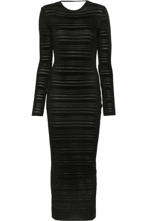 ANDREADAMO Geripptes Maxikleid