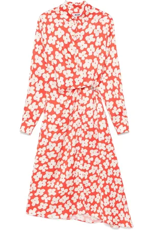 Msgm Midikleid mit Blumen-Print