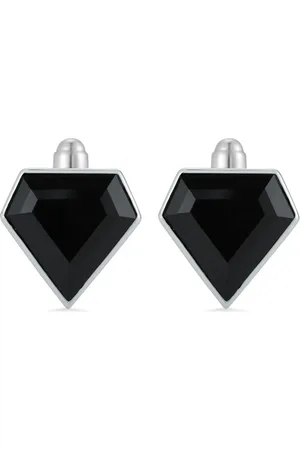 Mateo Pentagon Manschettenknöpfe mit Onyx aus Sterlingsilber