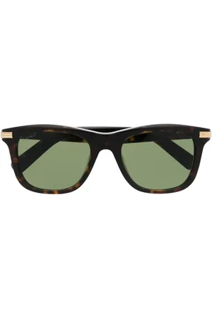 Cartier Eckige Sonnenbrille in Schildpattoptik