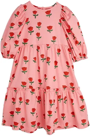 Mini Rodini Kleid mit Rosen-Print