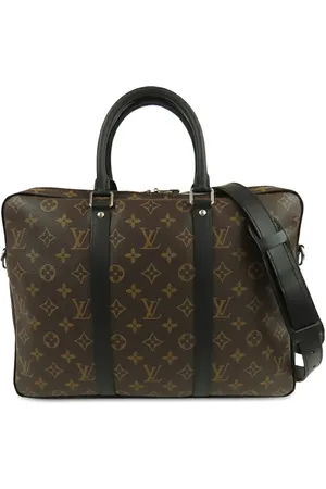 LOUIS VUITTON 2017 Monogram Macassar Porte Documents Voyage Aktentasche
