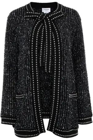 Thom Browne Offener Cardigan mit Tweed-Detail