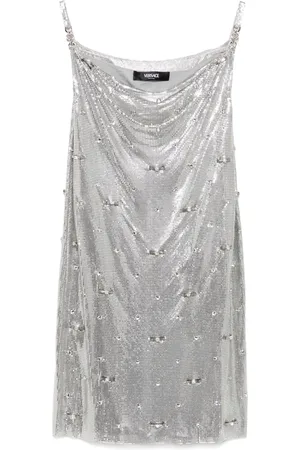VERSACE Kleid aus Aluminium-Mesh