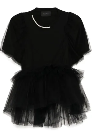 Simone Rocha T-Shirt mit Tüllsaum