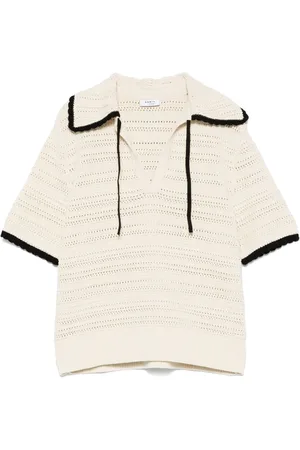 AKRIS Gehäkeltes Poloshirt