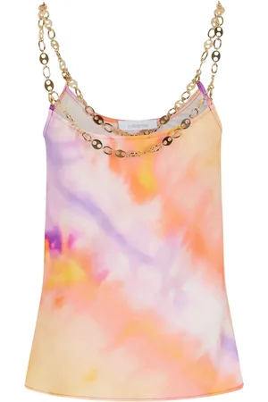 Paco rabanne Oberteil aus Satin mit Print
