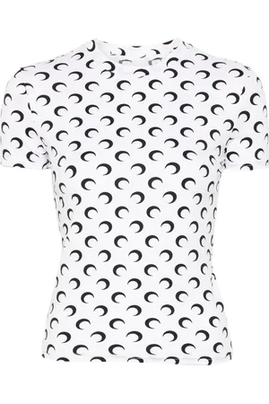 Marine Serre T-Shirt mit Sichelmond-Print