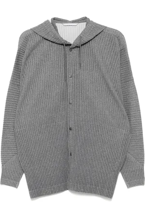 Issey Miyake Plissierte Kapuzenjacke