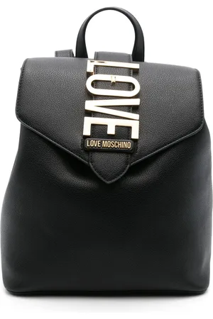 Moschino Rucksack mit Logo-Schild