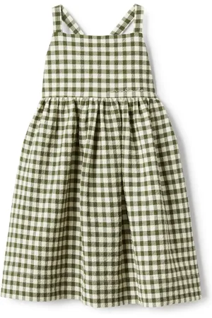 Il gufo Kleid mit Karomuster