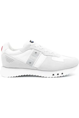 Blauer Sneakers aus Leder
