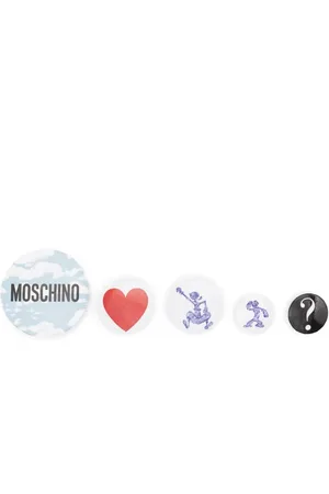 Moschino Anstecknadeln mit Logo (5er-Set)