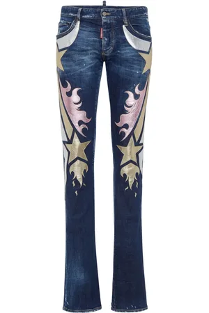 Dsquared2 Schlagjeans im Metallic-Look