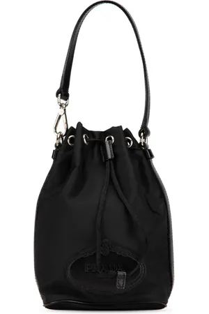 Prada 2000-2013 mini Tessuto Logo Beuteltasche mit Kordelzug