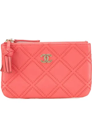CHANEL 2017-2018 mini Double Stitch Clutch aus Lammleder mit Quaste