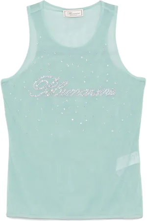 BLUMARINE Tanktop mit Kristall-Logo