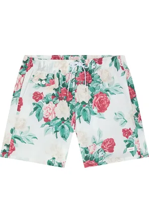 Fursac Badeshorts mit Blumen-Print