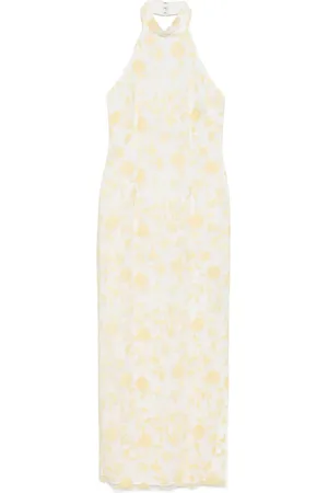 ROTATE Maxikleid mit Blumenperlen