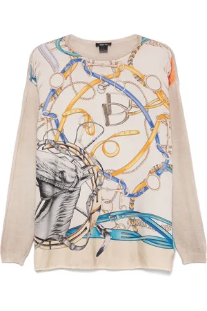 AVANT TOI Strickoberteil mit grafischem Print