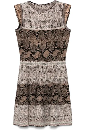 Alexander McQueen 2000s Minikleid mit Schlangenleder-Print