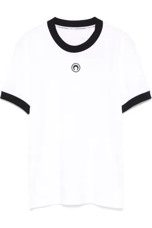 Marine Serre T-Shirt mit Sichelmond-Stickerei