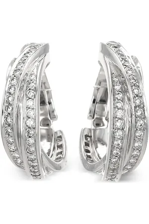 Cartier Trinity Weißgoldohrringe mit Diamanten
