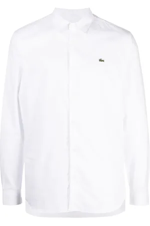 Lacoste Popeline-Hemd mit Logo-Stickerei