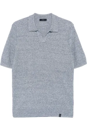 FAY Poloshirt aus meliertem Strick