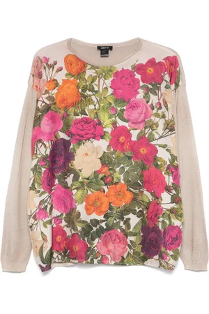 AVANT TOI Strickoberteil mit Blumen-Print