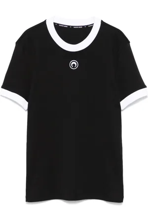 Marine Serre T-Shirt mit Sichelmond-Stickerei
